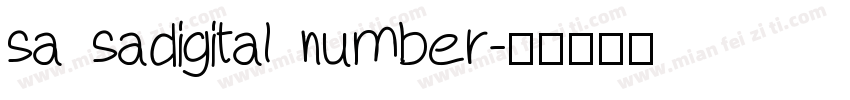sa sadigital number字体转换